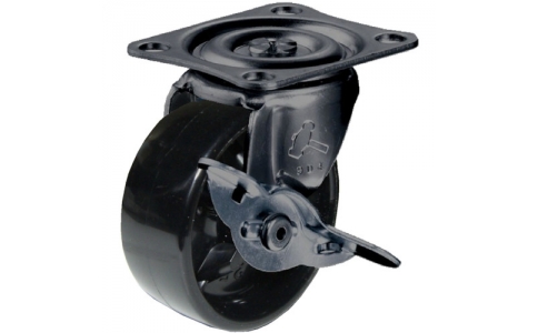 HAMMER CASTER 錘牌 腳輪4415G-N50-BAR-FE-鏈球G系列自在SP付50mm尼龍車毛氈加工