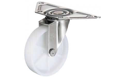 HAMMER CASTER 錘牌 腳輪220S-N100-鏈球全不銹鋼角E型自由尼龍車100mm