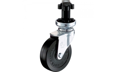 HAMMER CASTER 錘牌 鏈球腳輪 402EN-R75-BAR01-鏈球E型管子插入38mm用自由橡膠車75mm