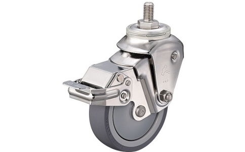 HAMMER CASTER 錘牌 不銹鋼緩沖墊E螺紋M12SP聚氨酯100mm線徑3.2