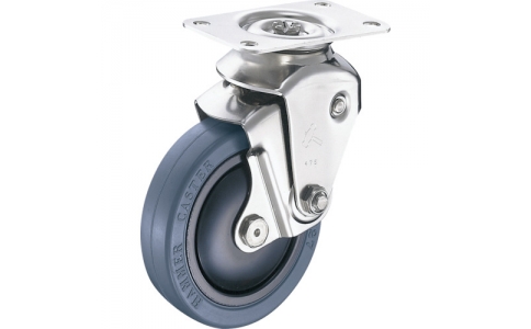 HAMMER CASTER 錘牌 9940E-FR100S23-鏈球全不銹鋼靠墊E自由橡膠100mm線徑2.3