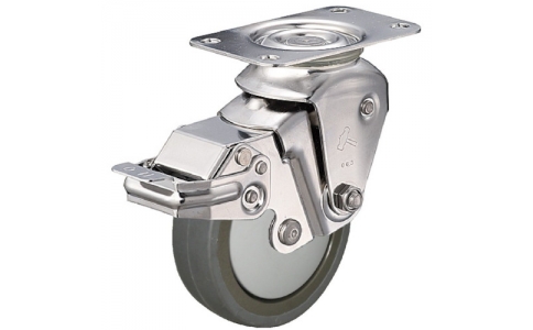 HAMMER CASTER 錘牌 935 S0E-BLB 125SD28-鏈球全不銹鋼坐墊E自由SP導電聚氨酯125mm線徑2.8