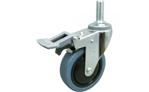 HAMMER CASTER 錘牌 鏈球腳輪 915 EA-FRO75-BAR01-鏈球EA系列扭入總鎖緊橡膠B車75mm