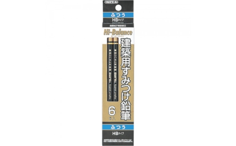TAJIMA 田島 KNE6-HB建筑用鉛筆普通（HB）6支裝