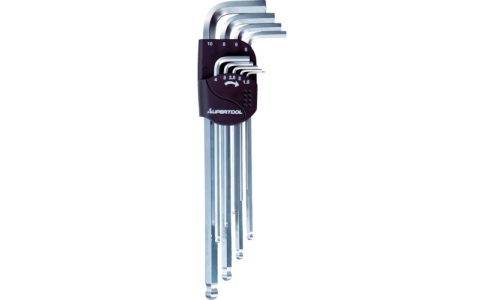 SUPER TOOL HKXB9S 額外長球點六角棒扳手（9本組）1.5～10mm